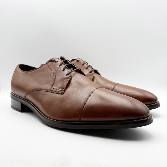 Cole Haan Mens Lenox Hill Cap Oxford Shoes US 15 M Brown Leather Split Toe NIB main image 4